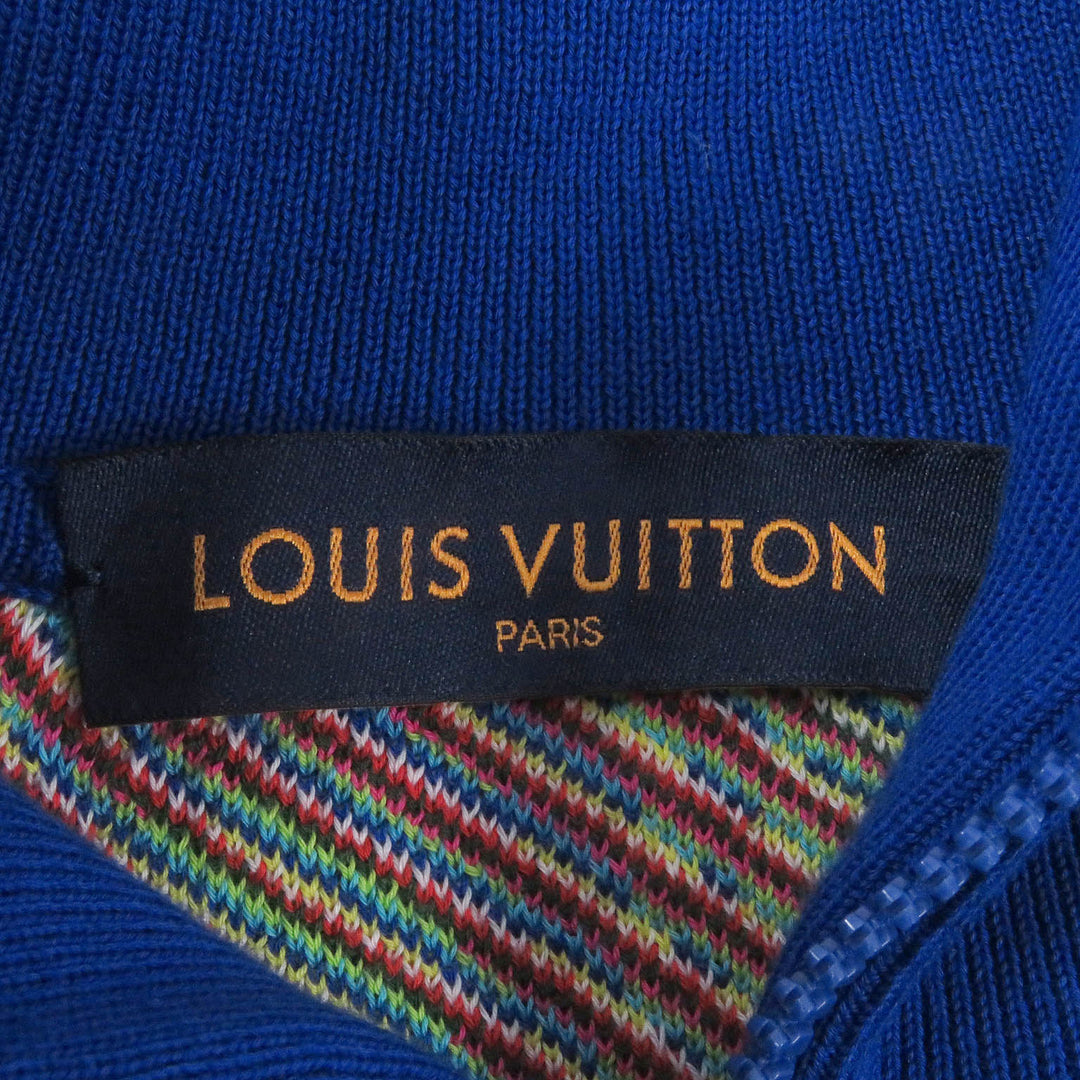 極美品□LOUIS VUITTON ルイヴィトン 2021年製 1A8P4N ディストーテッド モノグラム ダミエ ハーフジップニット イタリア製 正規品