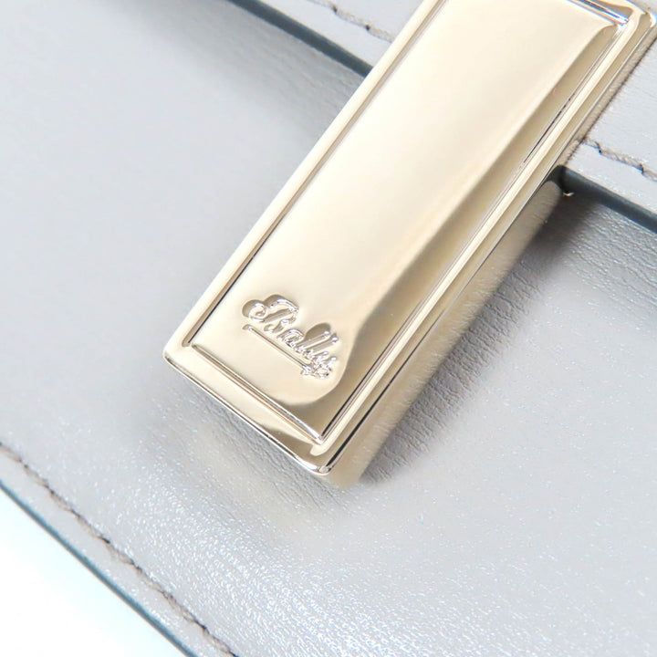 未使用品△BALLY バリー ロゴ金具ジップ レザー パスケース フラグメントケース 小銭入れ コインケース グレー レディース オススメ◎