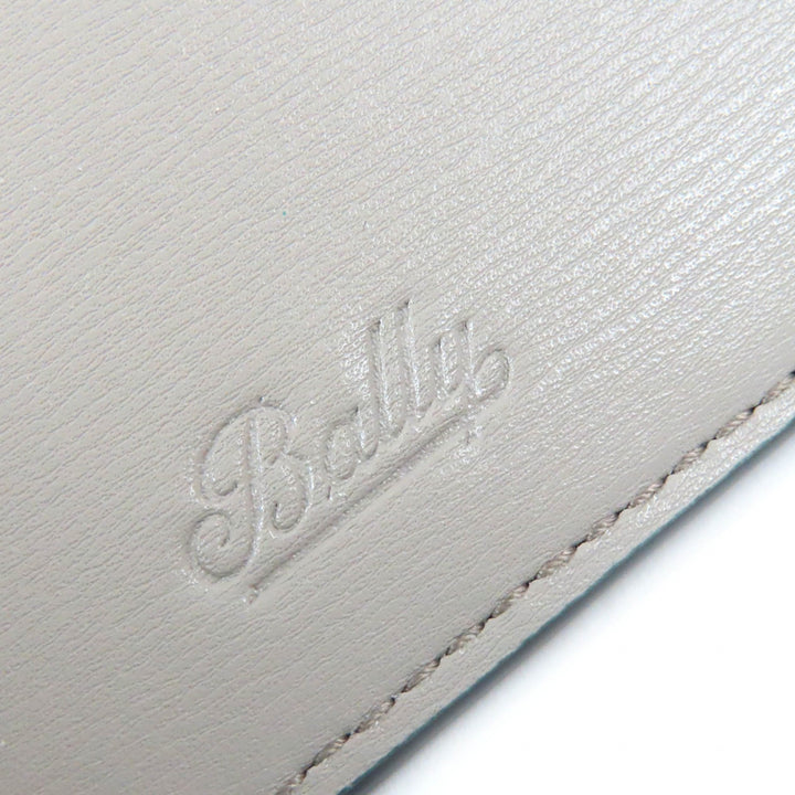 未使用品△BALLY バリー ロゴ金具ジップ レザー パスケース フラグメントケース 小銭入れ コインケース グレー レディース オススメ◎
