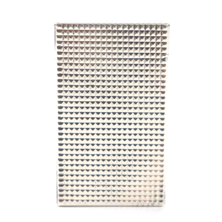 美品▼Dupont デュポン ライン1 ロング ダイヤモンドヘッド スクエア ローラー式 ガスライター シルバー フランス製 メンズ 着火確認済