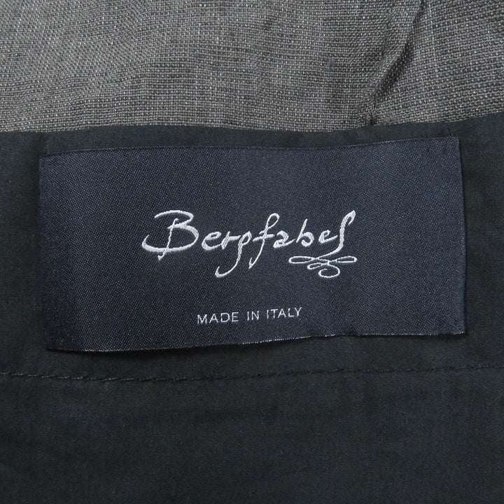 未使用品□Bergfabel バーグファベル リネン コットン 薄手 ロング サマーコート チェスターコート グレー 46 イタリア製 正規品 メンズ