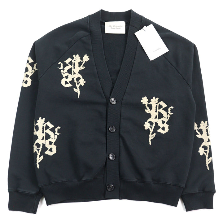 未使用品○BackSideClub バックサイドクラブ FLEECE CARDIGAN フラワープリント スウェットカーディガン L 伊製 メンズ 定価57200円