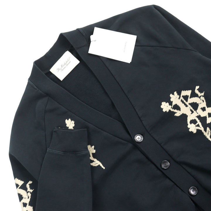 未使用品○BackSideClub バックサイドクラブ FLEECE CARDIGAN フラワープリント スウェットカーディガン L 伊製 メンズ 定価57200円