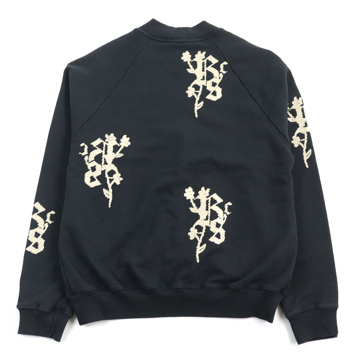 未使用品○BackSideClub バックサイドクラブ FLEECE CARDIGAN フラワープリント スウェットカーディガン L 伊製 メンズ 定価57200円