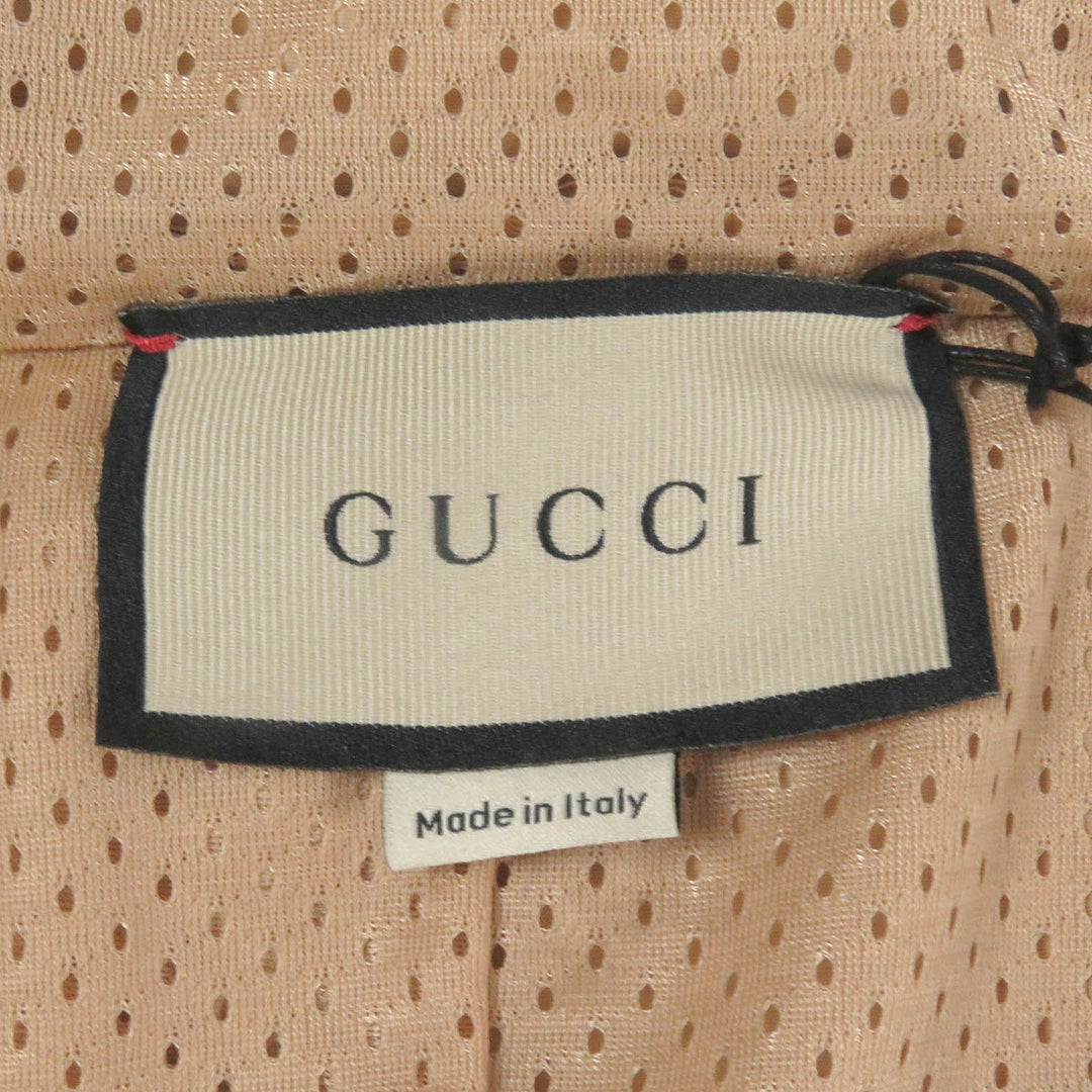 未使用品□GUCCI グッチ 2023年製 752157 GGジャージー ジップパーカー カスタムジャケット ベージュ M イタリア製 正規品 メンズ