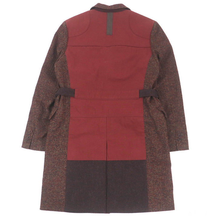極美品□JUNYA WATANABE MAN COMME des GARCONS ジュンヤワタナベ マン コムデギャルソン WF-C012 素材切替 ツイードコート S 正規品