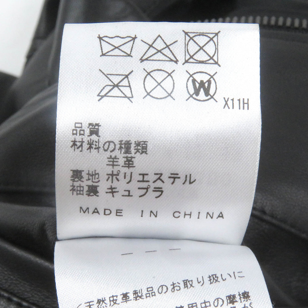 未使用品□JOSEPH ジョセフ 羊革 WZIP シングルライダース ラムレザージャケット ブルゾン ブラック 48 正規品 メンズ 定価187000円