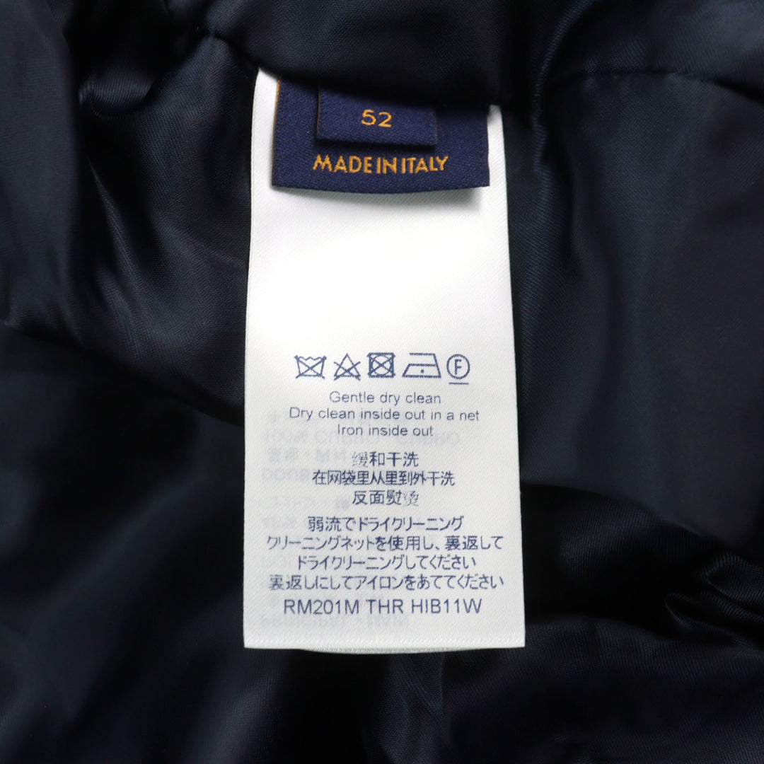 極美品○LOUIS VUITTON ルイヴィトン 2020年製 HIB11W タペストリー ロゴ刺繍 ボンバージャケット バーシティブルゾン 52 正規品 メンズ