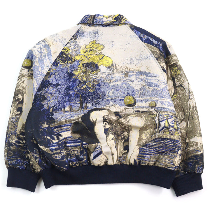 極美品○LOUIS VUITTON ルイヴィトン 2020年製 HIB11W タペストリー ロゴ刺繍 ボンバージャケット バーシティブルゾン 52 正規品 メンズ