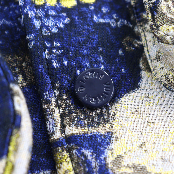 極美品○LOUIS VUITTON ルイヴィトン 2020年製 HIB11W タペストリー ロゴ刺繍 ボンバージャケット バーシティブルゾン 52 正規品 メンズ