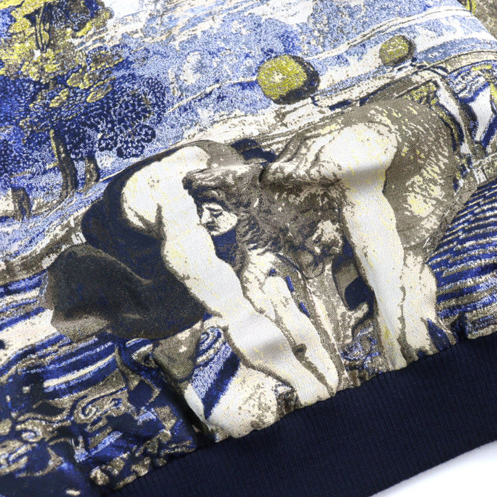 極美品○LOUIS VUITTON ルイヴィトン 2020年製 HIB11W タペストリー ロゴ刺繍 ボンバージャケット バーシティブルゾン 52 正規品 メンズ