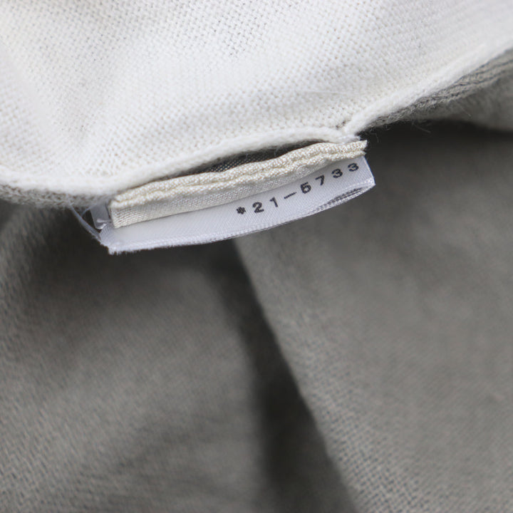 美品▼HERMES エルメス 22SS コットン カシミヤ クルーネック バイカラー ショートスリーブ サーマーニット 半袖ニット XS 正規品 メンズ
