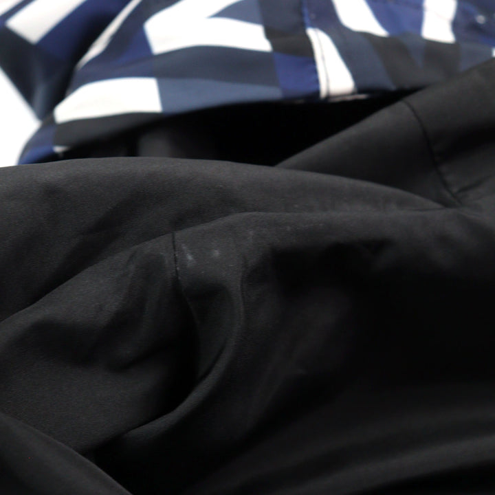 美品○VALENTINO ヴァレンティノ XV3CJE2680R V OPTICAL JACKET ロゴ総柄 オプティカルプリント フーデッド ジャケット 44 正規品 メンズ