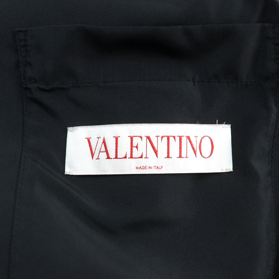 美品○VALENTINO ヴァレンティノ XV3CJE2680R V OPTICAL JACKET ロゴ総柄 オプティカルプリント フーデッド ジャケット 44 正規品 メンズ