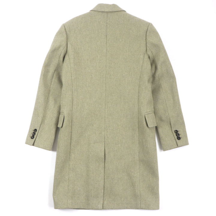極美品▼BOTTEGAVENETA ボッテガヴェネタ 20AW 647389 ウール80% シングル チェスターコート グリーン系 46 イタリア製 正規品 メンズ