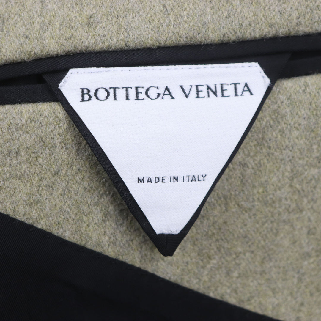 極美品▼BOTTEGAVENETA ボッテガヴェネタ 20AW 647389 ウール80% シングル チェスターコート グリーン系 46 イタリア製 正規品 メンズ