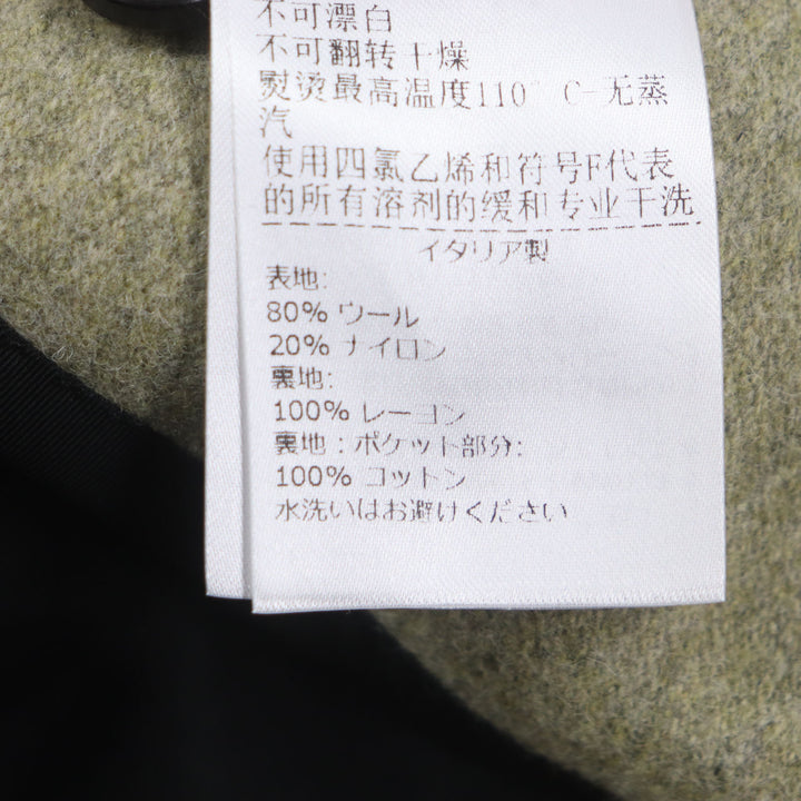 極美品▼BOTTEGAVENETA ボッテガヴェネタ 20AW 647389 ウール80% シングル チェスターコート グリーン系 46 イタリア製 正規品 メンズ
