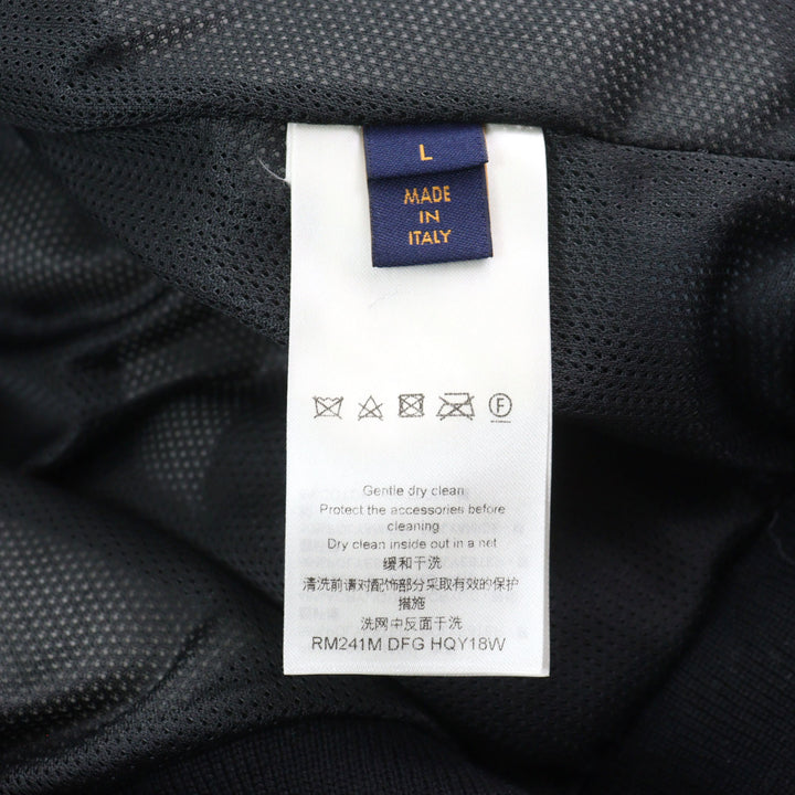 極美品○LOUIS VUITTON ルイヴィトン 24SS HQY18W LVアイスパターン ロゴジップ 中綿入り テクニカルフリースジャケット L 正規品 メンズ