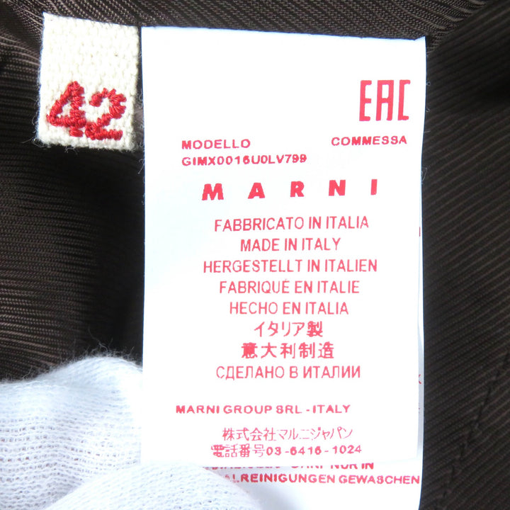 極美品△MARNI マルニ 牛革 カウレザー ダブルブレスト コート パープル 42 イタリア製 正規品 レディース 色鮮やか オススメ◎