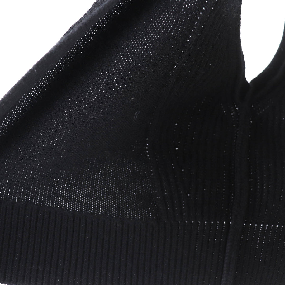 極美品△HERMES エルメス 24SS 4E2721D1 カシミヤ100％ セリエデザインボタン ショート ニット ベスト ブラック 36 イタリア製 正規品
