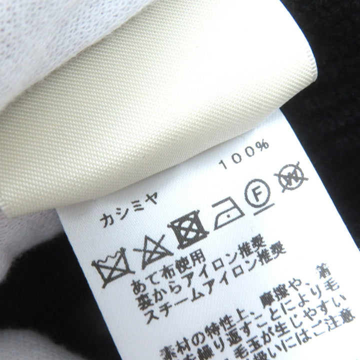 極美品△HERMES エルメス 24SS 4E2721D1 カシミヤ100％ セリエデザインボタン ショート ニット ベスト ブラック 36 イタリア製 正規品