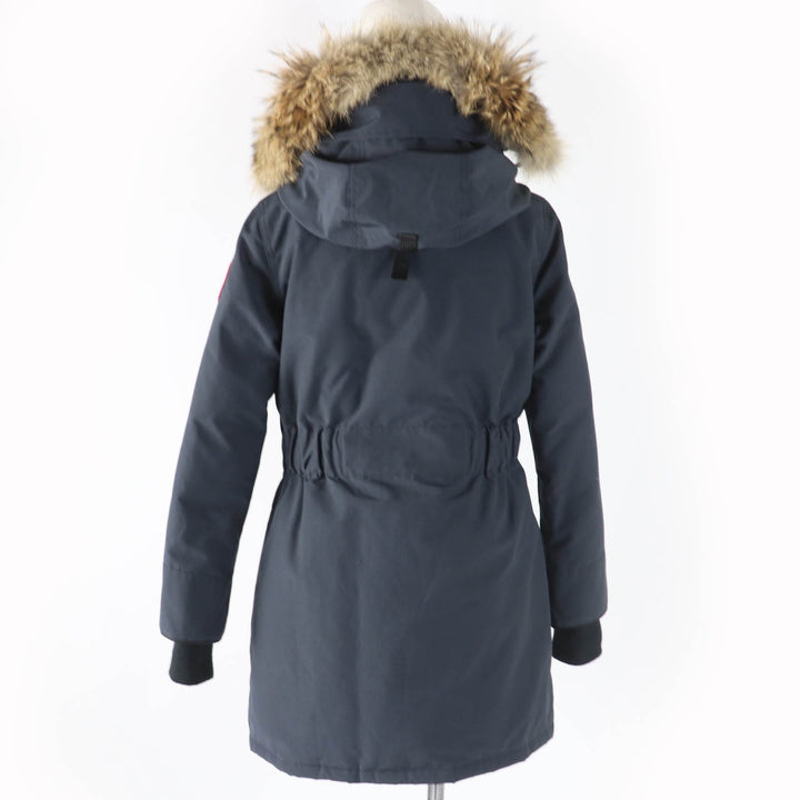 良品☆CANADA GOOSE カナダグース 6660LA TRILLIUM PARKA トリリウムパーカー ファー・フード付 ダウンコート ネイビー S 国内正規品