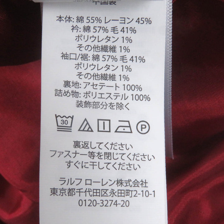 美品□POLO RALPH LAUREN×MLB ポロラルフローレン×MLB 710810481002 ニューヨークヤンキース 中綿 スタジャン レッド M 正規品 メンズ