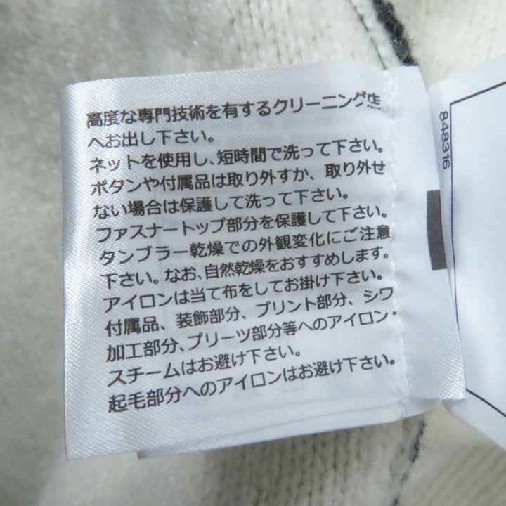 美品◎CHANEL シャネル P71365 カシミヤ シルク バイカラー 4ポケット 長袖 ニット カーディガン ブラック ホワイト 34 イタリア製 正規品