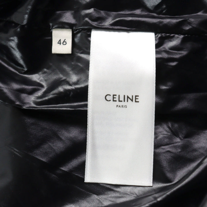 極美品○CELINE セリーヌ 22SS 2W537260Q ゼブラルック ルーズカット コーティングナイロン ジャケット ブルゾン 46 正規品 伊製 メンズ