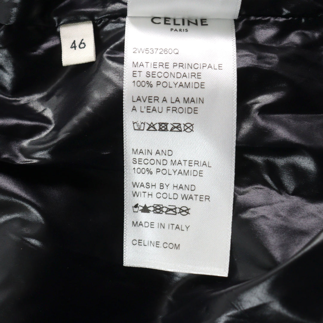 極美品○CELINE セリーヌ 22SS 2W537260Q ゼブラルック ルーズカット コーティングナイロン ジャケット ブルゾン 46 正規品 伊製 メンズ