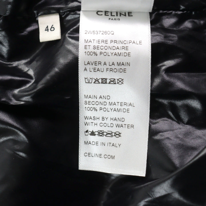 極美品○CELINE セリーヌ 22SS 2W537260Q ゼブラルック ルーズカット コーティングナイロン ジャケット ブルゾン 46 正規品 伊製 メンズ
