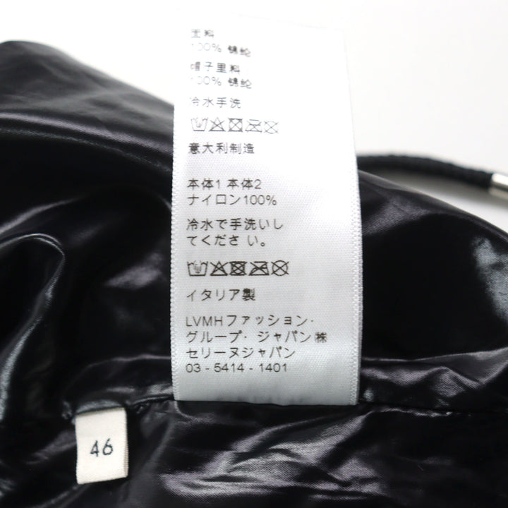 極美品○CELINE セリーヌ 22SS 2W537260Q ゼブラルック ルーズカット コーティングナイロン ジャケット ブルゾン 46 正規品 伊製 メンズ