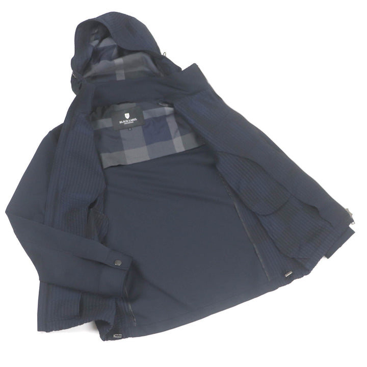 極美品□BLACK LABELCRESTBRIDGE ブラックレーベル・クレストブリッジ 素材切替 サッカー地 チェック柄 ブルゾン ZIPパーカー M 正規品