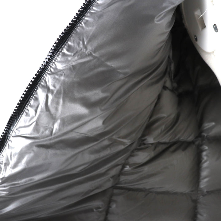 美品★MONCLER モンクレール SUYEN ロゴワッペン・フード付 ZIP UP ダウンコート グレー 10 anni 140cm キッズサイズ 大人女性OK
