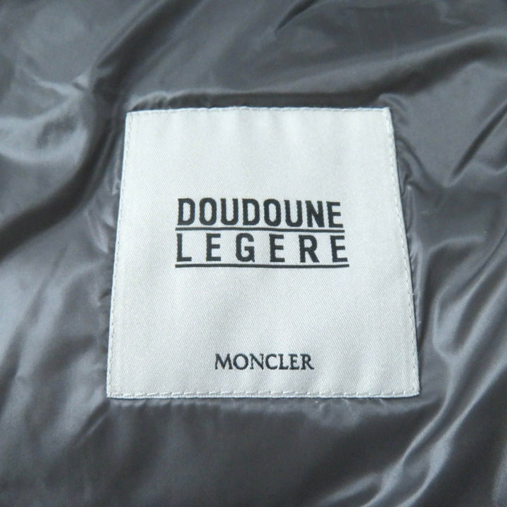 美品★MONCLER モンクレール SUYEN ロゴワッペン・フード付 ZIP UP ダウンコート グレー 10 anni 140cm キッズサイズ 大人女性OK