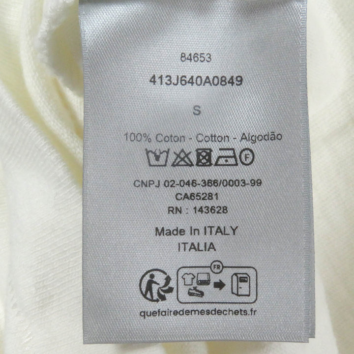 美品□DIOR ディオール オム 24SS 413J640A0849 ダメージ加工 スラブコットンジャージー 半袖Ｔシャツ ホワイト S イタリア製 正規品
