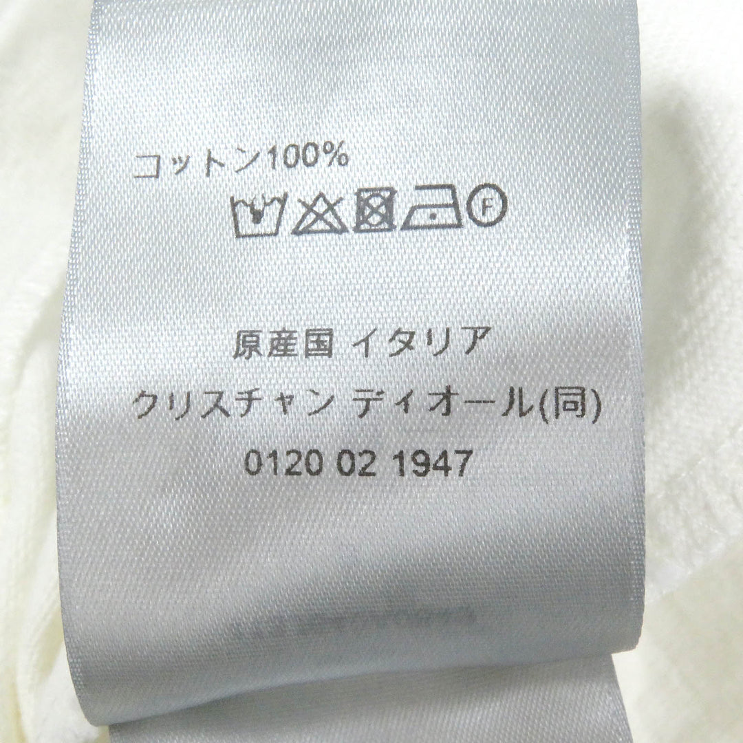美品□DIOR ディオール オム 24SS 413J640A0849 ダメージ加工 スラブコットンジャージー 半袖Ｔシャツ ホワイト S イタリア製 正規品