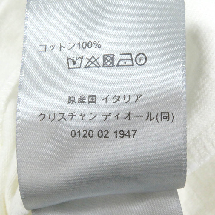 美品□DIOR ディオール オム 24SS 413J640A0849 ダメージ加工 スラブコットンジャージー 半袖Ｔシャツ ホワイト S イタリア製 正規品