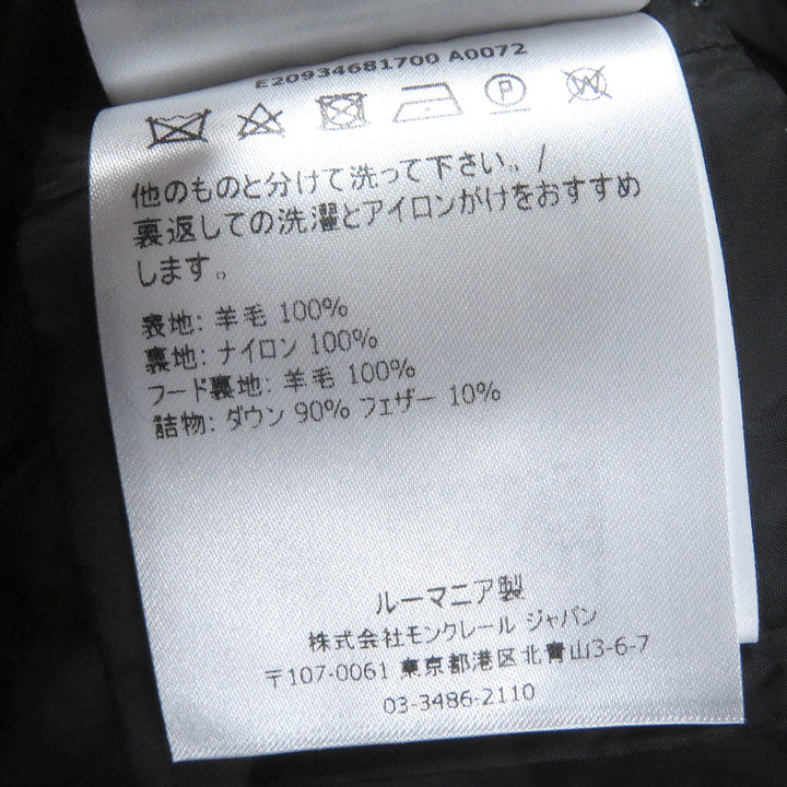 極美品□MONCLER モンクレール 19-20AW DANUBE GIUBBOTTO ウール チェック柄 ダウンジャケット レッド ブラック 0 正規品 レディース