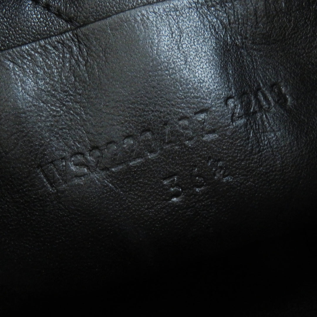極美品◎HERMES エルメス 222048 Fuji フジ Ex Libris パッチ付き キルティング レザー ブーツ ブラック 36.5 箱・保存袋付き イタリア製