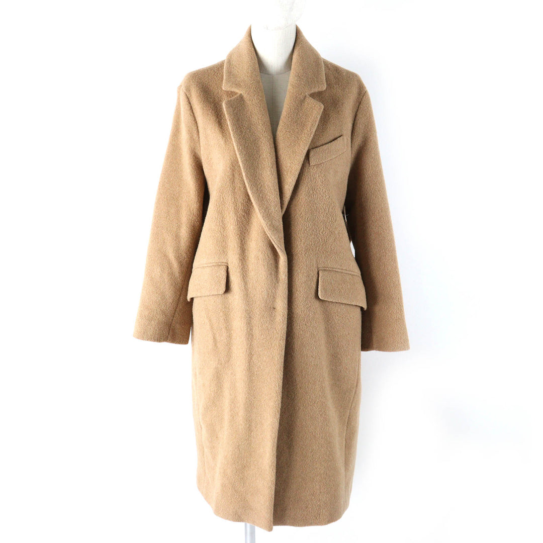 極美品△MAX&amp;CO マックスアンドコー 20AW 70140620 クアルツォ アルパカ50% GOLDEN CUT チェスターコート ベージュ 38 正規品 レディース