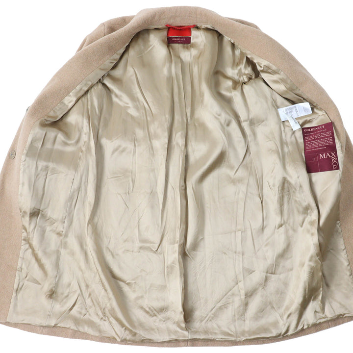 極美品△MAX&amp;CO マックスアンドコー 20AW 70140620 クアルツォ アルパカ50% GOLDEN CUT チェスターコート ベージュ 38 正規品 レディース