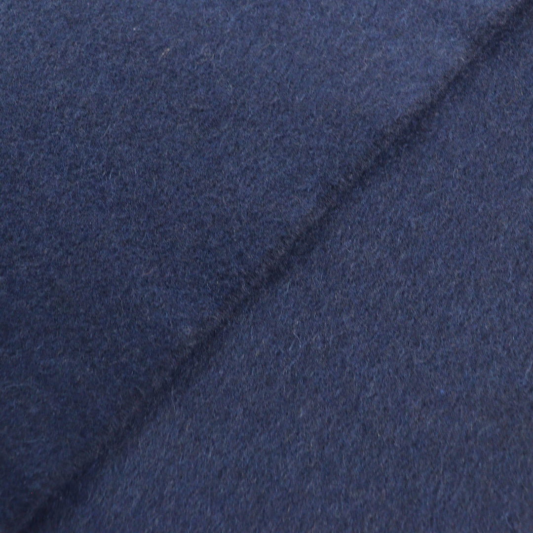 美品△HERMES エルメス H259096S アリュメット・ポケット カシミヤ100% Marine/Cobalt レザータグ フリンジ 大判 ショール マフラー 伊製
