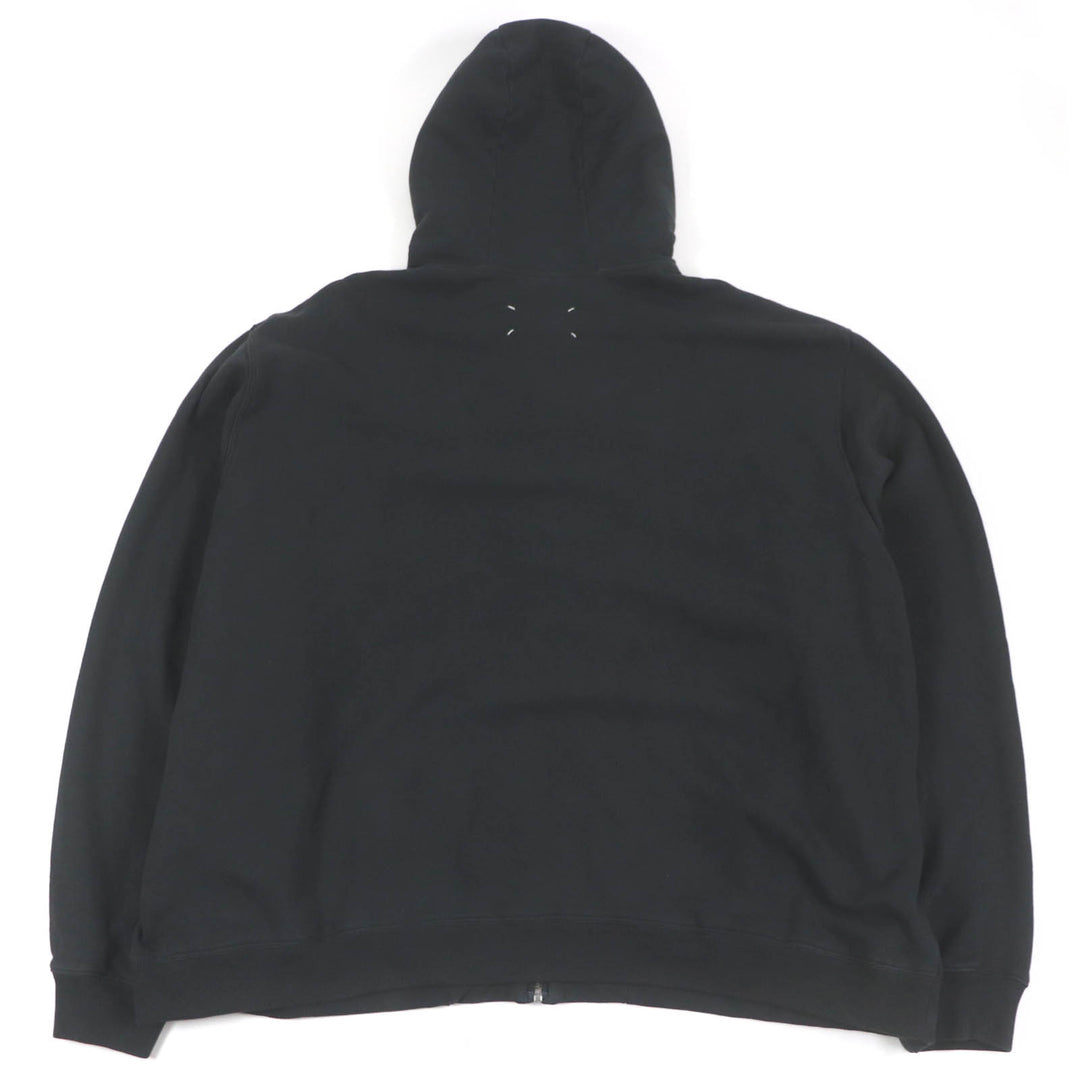 未使用品□Maison Margiela 10 24SS S50HG0045 コットン USED加工 オーバーサイズ パーカー ブラック M イタリア製 正規品 定価211200円