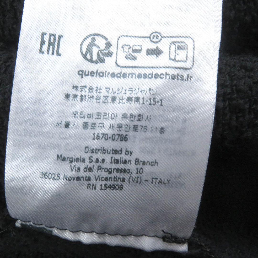 未使用品□Maison Margiela 10 24SS S50HG0045 コットン USED加工 オーバーサイズ パーカー ブラック M イタリア製 正規品 定価211200円