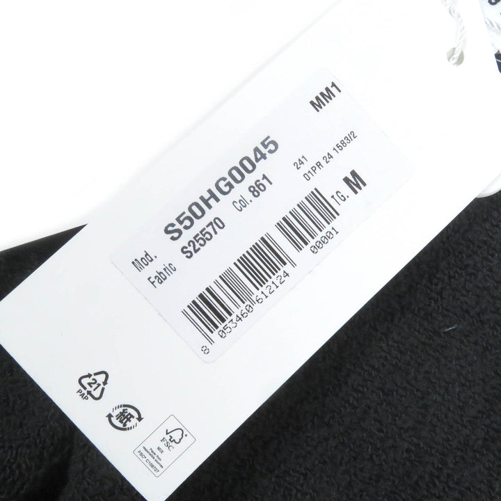未使用品□Maison Margiela 10 24SS S50HG0045 コットン USED加工 オーバーサイズ パーカー ブラック M イタリア製 正規品 定価211200円
