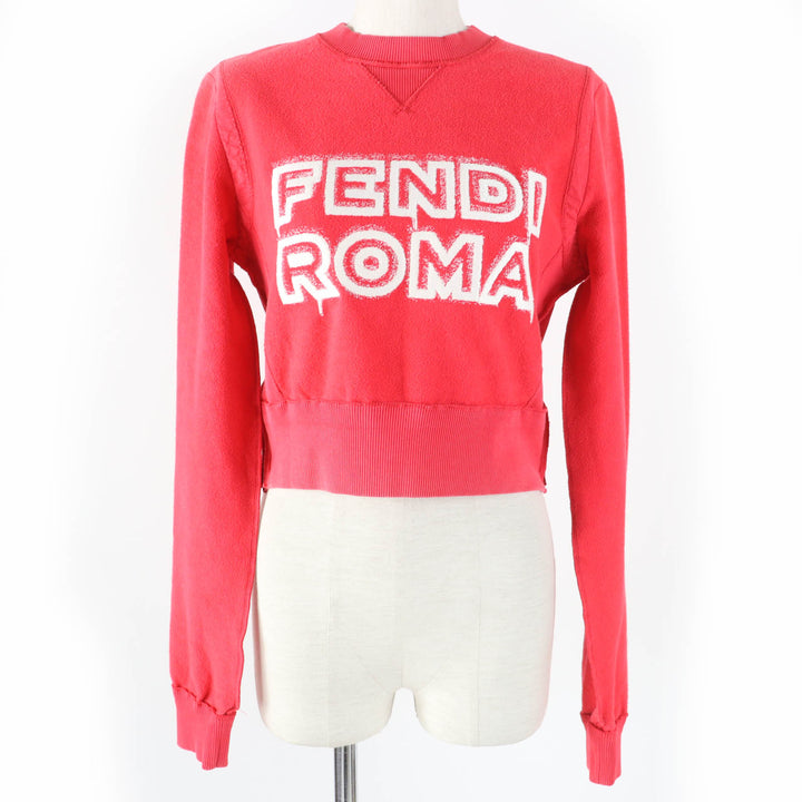 未使用品☆FENDI×MARC JACOBS フェンディ×マークジェイコブス 2022年製 FS7948 クロップド丈 ロゴスウェット XXS 正規品 レディース