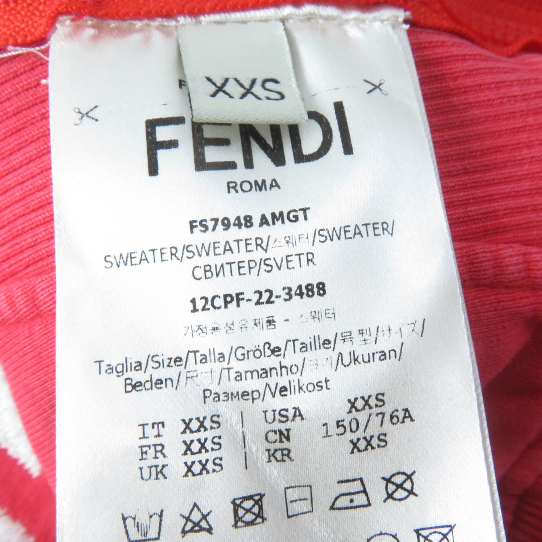 未使用品☆FENDI×MARC JACOBS フェンディ×マークジェイコブス 2022年製 FS7948 クロップド丈 ロゴスウェット XXS 正規品 レディース
