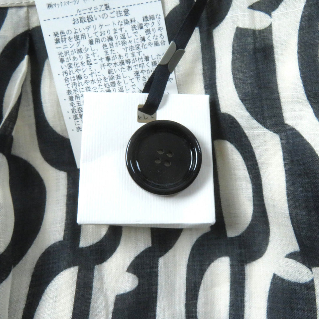 未使用品★S MaxMara DESIGN FOR EASY LIVING エス マックスマーラ 912101226 総柄 チェスターコート アイボリー ブラック 40 正規品