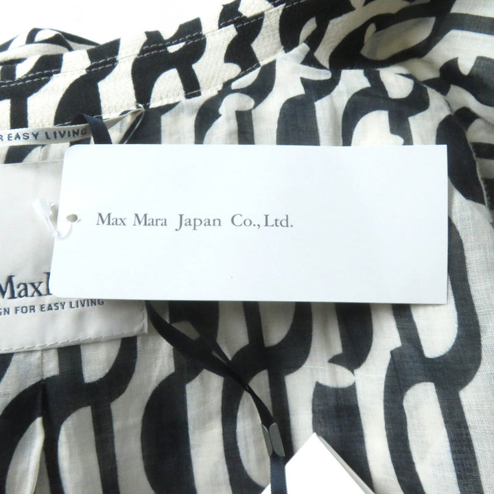 未使用品★S MaxMara DESIGN FOR EASY LIVING エス マックスマーラ 912101226 総柄 チェスターコート アイボリー ブラック 40 正規品